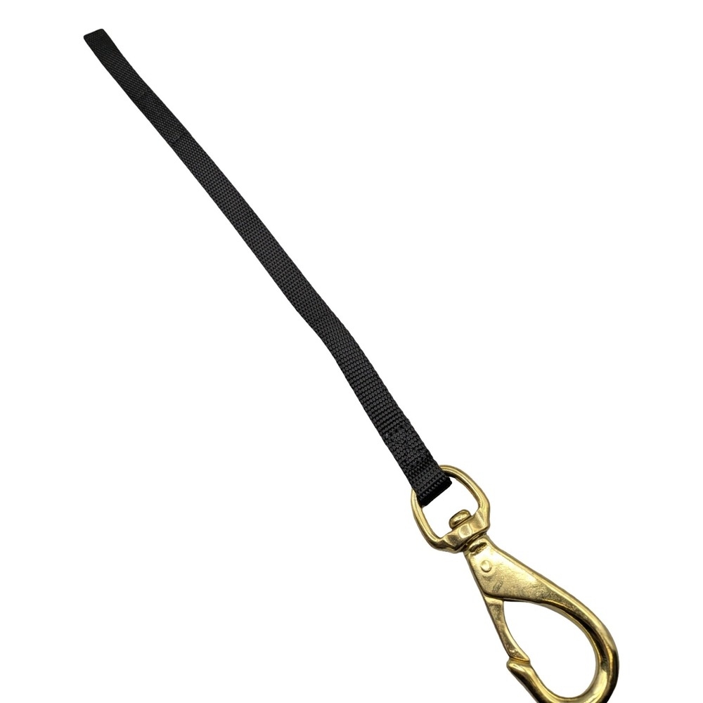 Heavy Duty Tool Lanyard with Brass Snap Hook 100lb Capacity Black Nylon